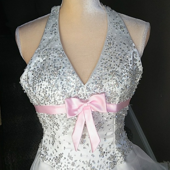 Size 4 Tiffany Halter Style Prom Dress - Picture 2 of 8